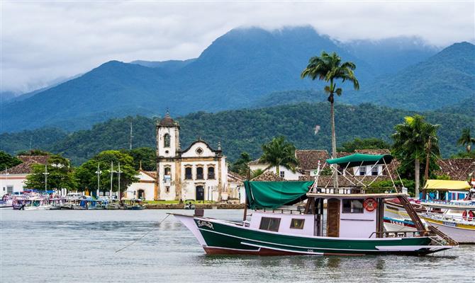A cidade histórica de Paraty, na Costa Verde do Rio de Janeiro, foi tombada pela Unesco | Crédito: Gabriel Toledo