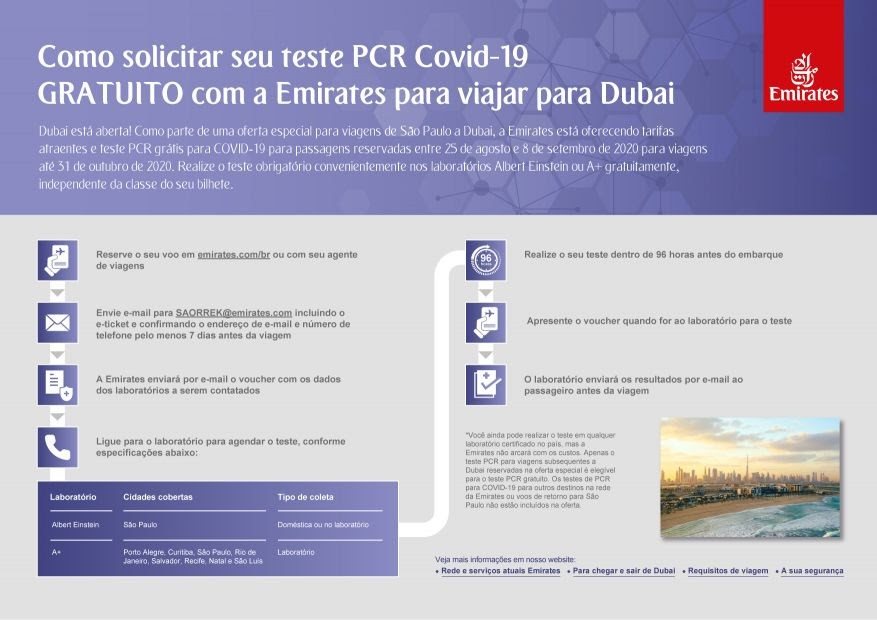 Emirates covid Crédito: Divulgação