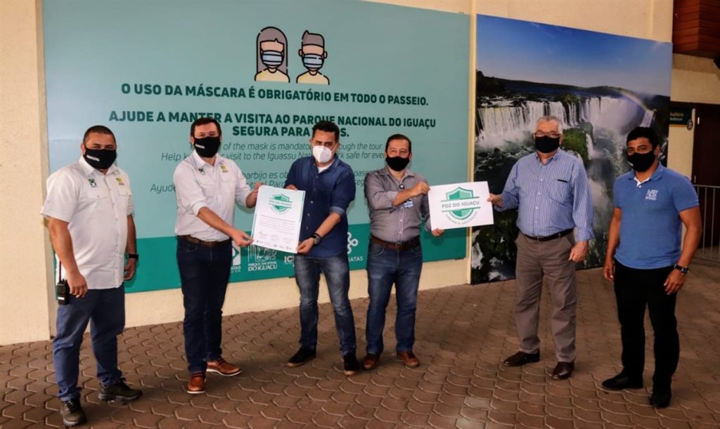 default Os atrativos do Parque Nacional do Iguaçu cumpriram todas as medidas recomendadas pela Vigilância Sanitária, incluindo a implementação de tapete sanitizante e check-in eletrônico | Crédito: Divulgação