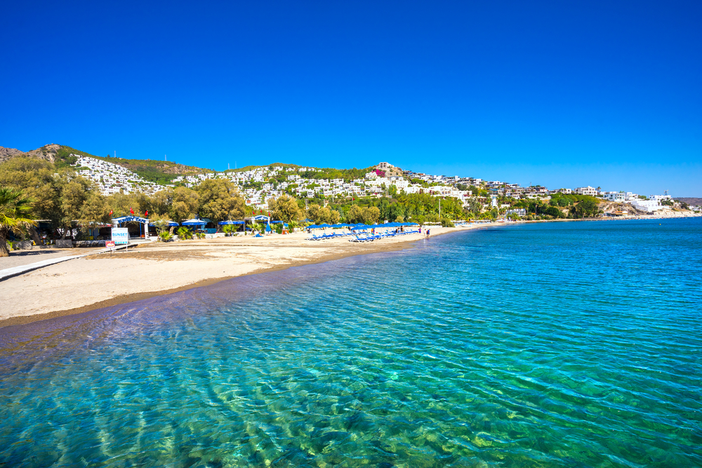 Praia de Camel Bitez Bodrum Turquia shutterstock 506888551
