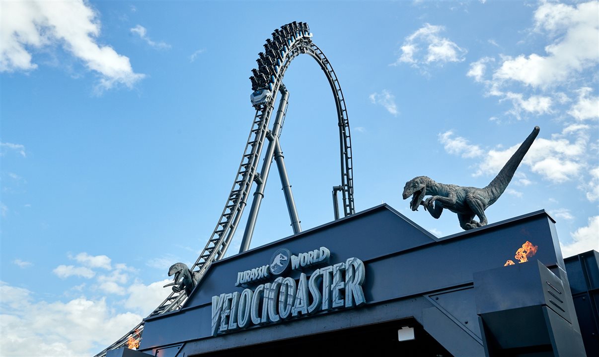 Jurassic World VelociCoaster será inaugurada em 10 de junho no Universal Orlando Resort | Crédito: Divulgação