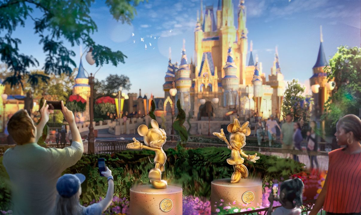 default Mickey Mouse é a primeira escultura do 'Disney Fab 50' | Crédito: Divulgação @Disney