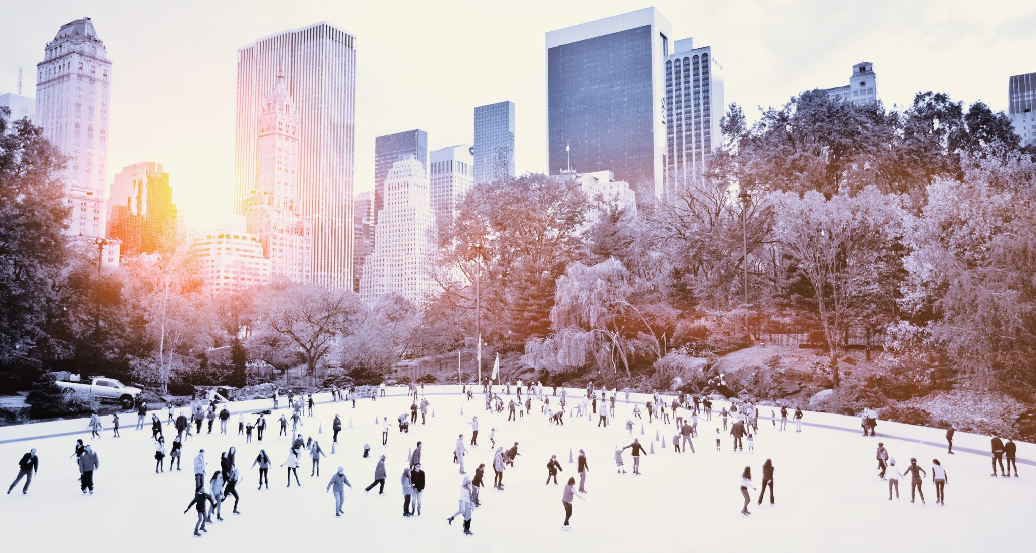 Ice,Skaters,Having,Fun,In,New,York,Central,Park,In Ice,Skaters,Having,Fun,In,New,York,Central,Park,In